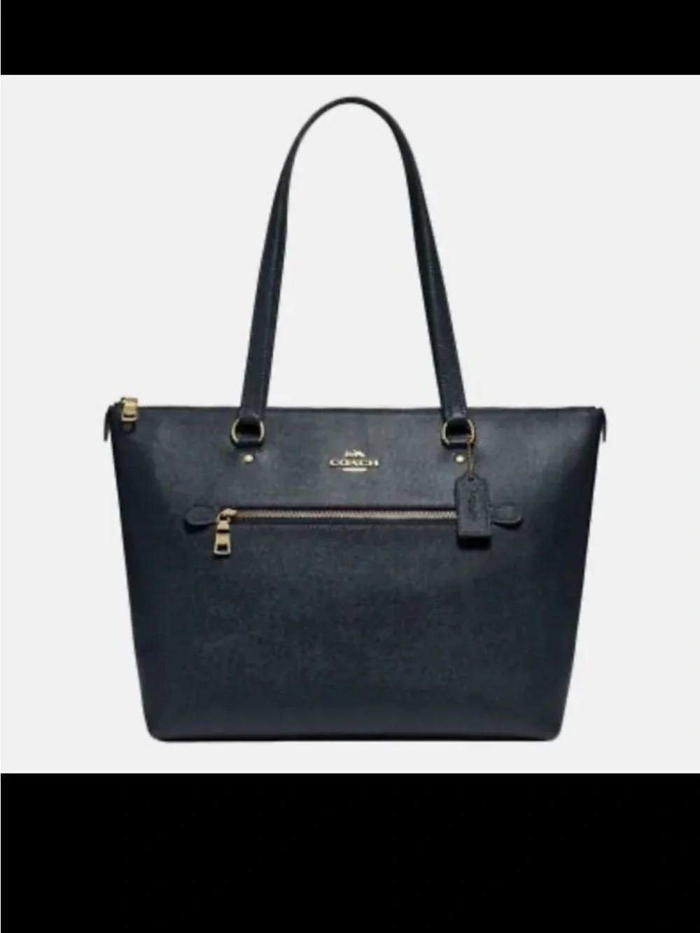 Coach Gallery Tote (F79608) Black Cross Grain Leather Bag